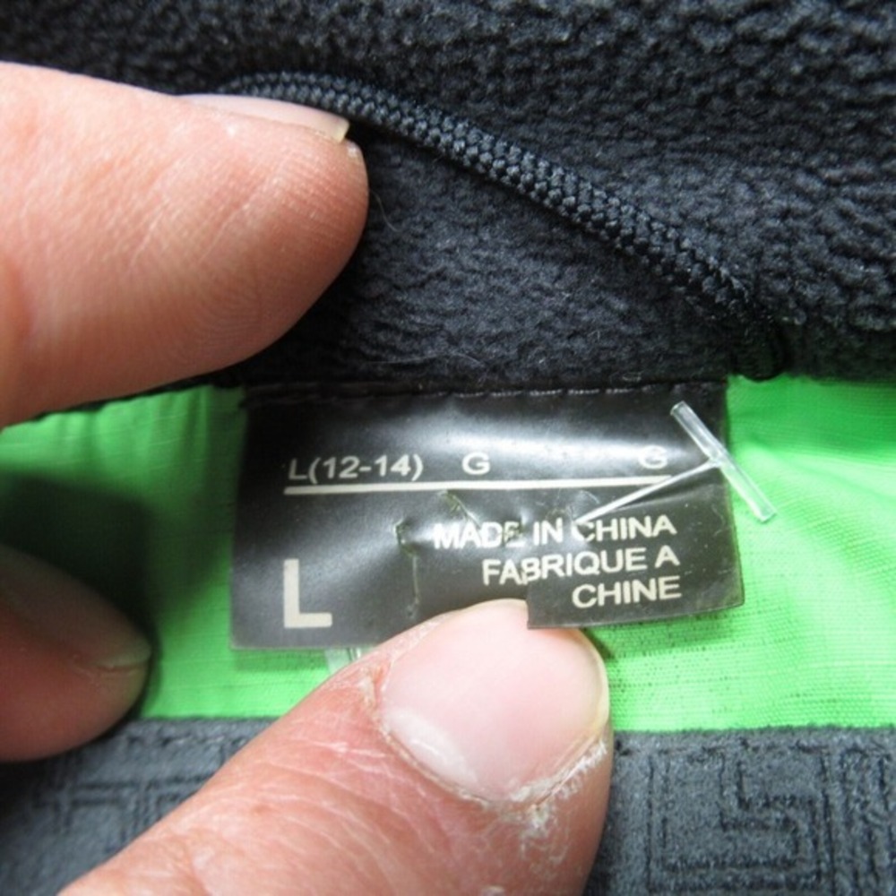 Nike Down Jacket Youth Large 12-14 Green Swoosh Zip Pockets Ripstop Full Zip - Picture 4 of 16